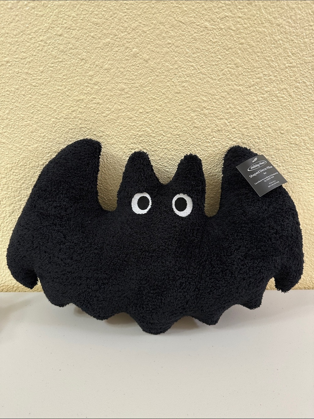 Holiday Home Black Bat Shaped Decor Pillow